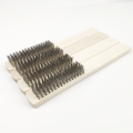 OEM 4 by 16 Rows of strong Steel bristles small wire brush wood handle scratching brush